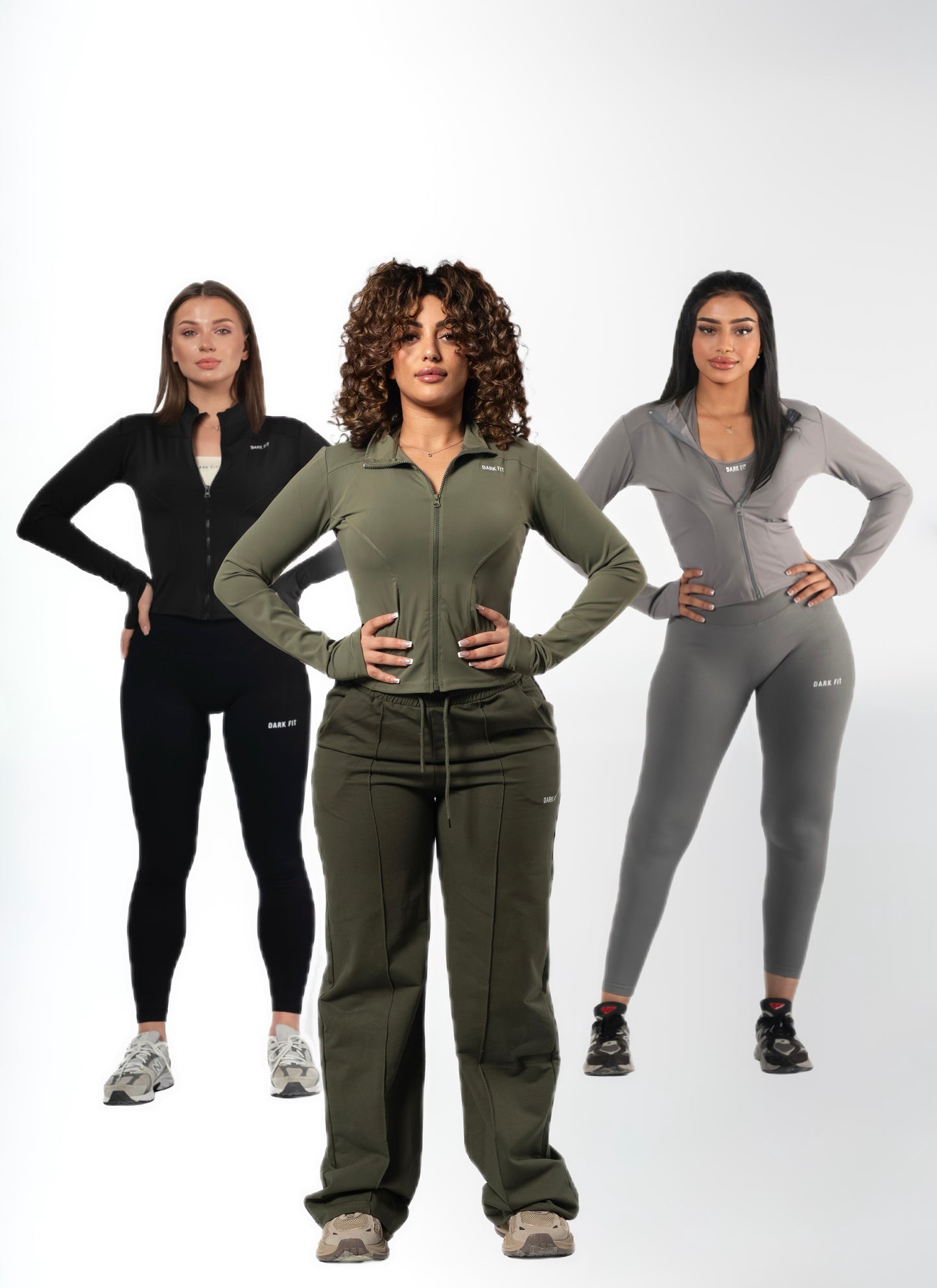 ZIP UP JACKE Training -GREEN