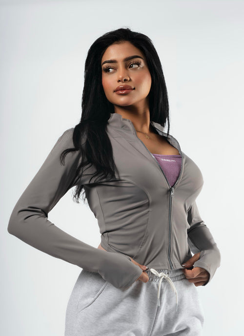 ZIP UP JACKE Training -Gray