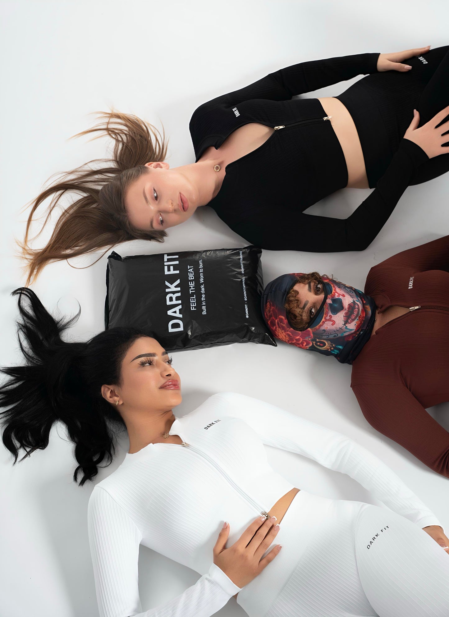 RIBBED ZIP SET (2-PIECE)-black