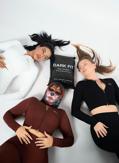 RIBBED ZIP SET (2-PIECE)-black