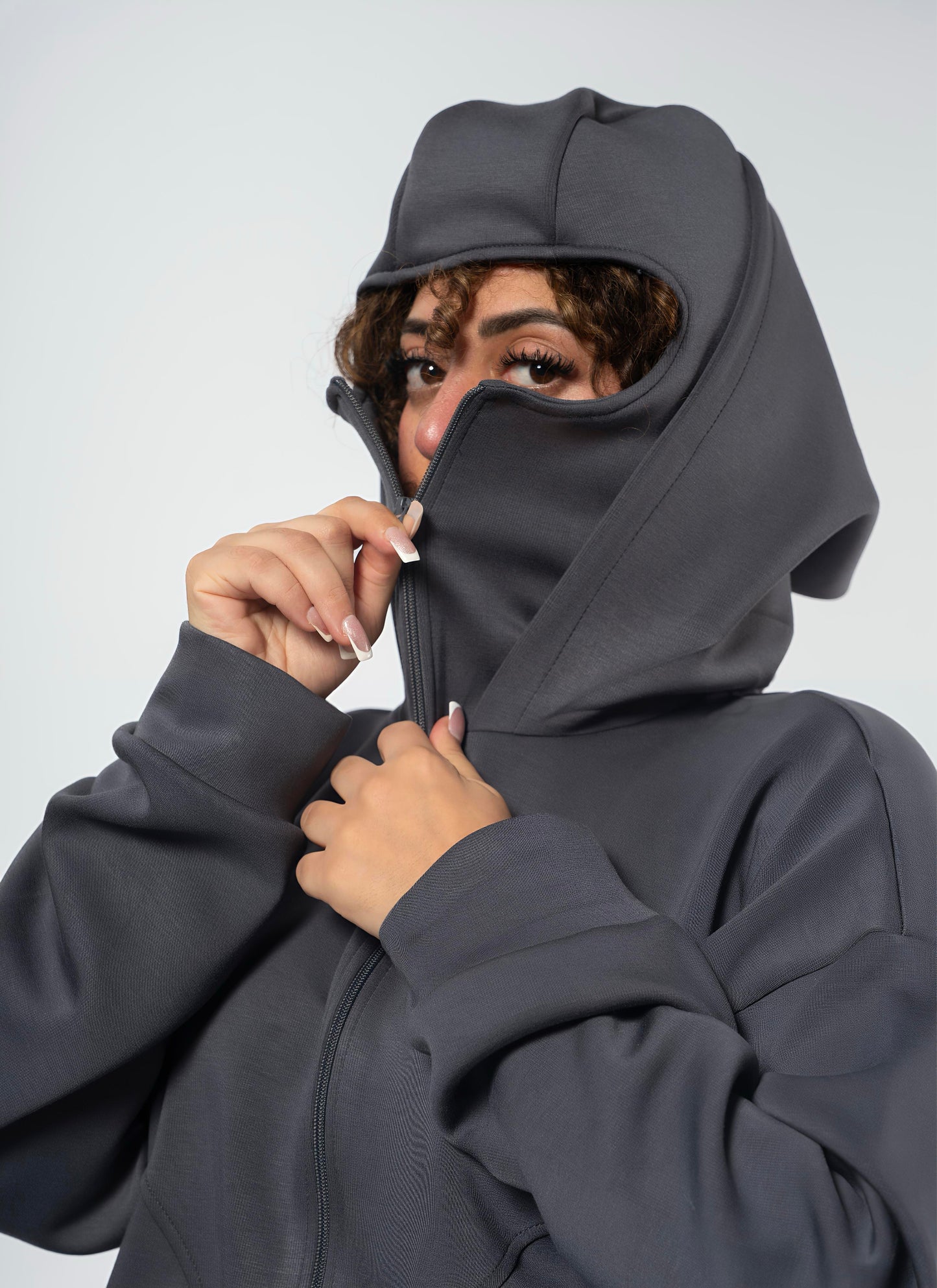 BALACLAVA STYLE – HOODIE -Gray