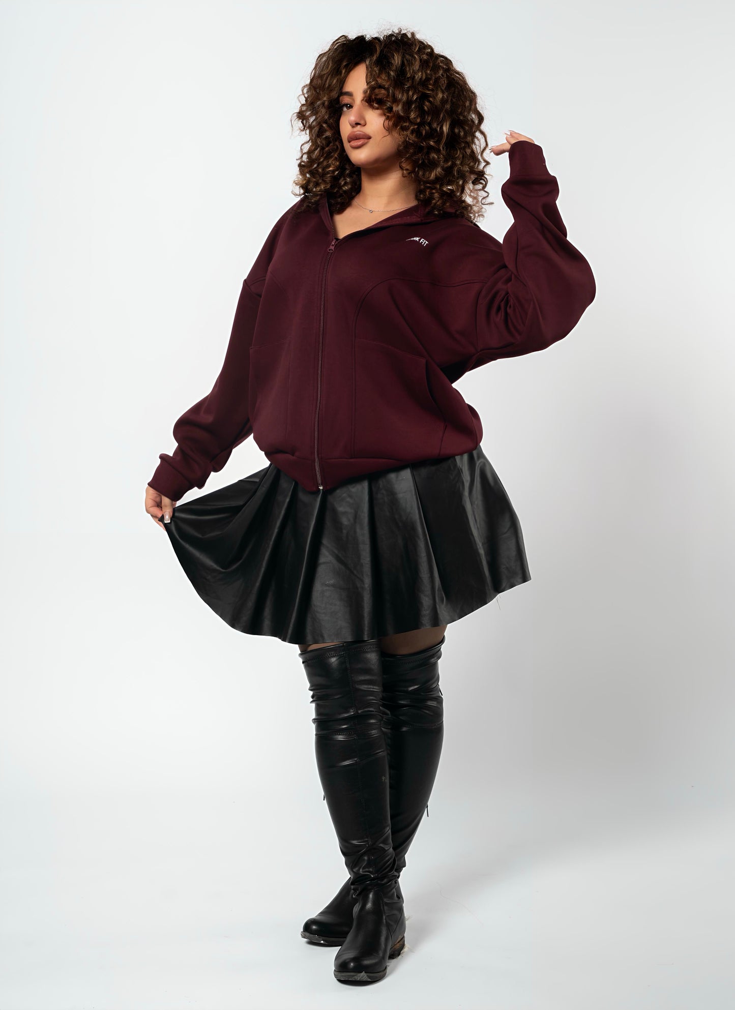 BALACLAVA STYLE – HOODIE -Wine Red