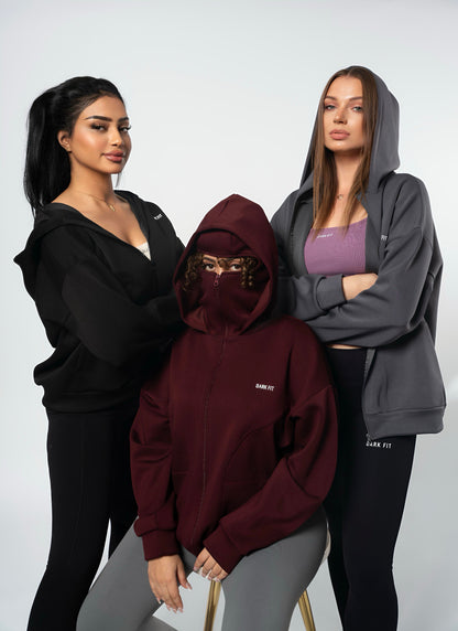 BALACLAVA STYLE – HOODIE -Brown