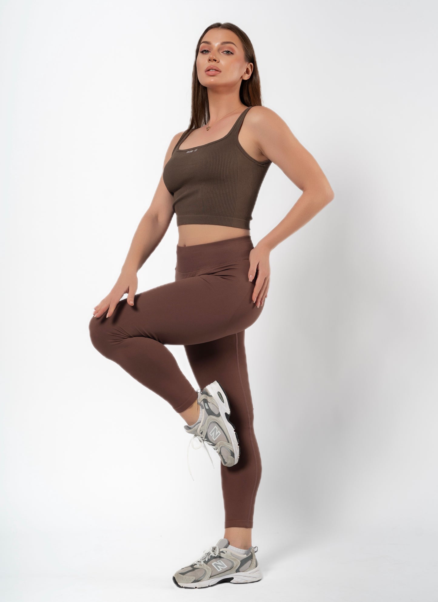Everyday High Waisted Leggings | Brown