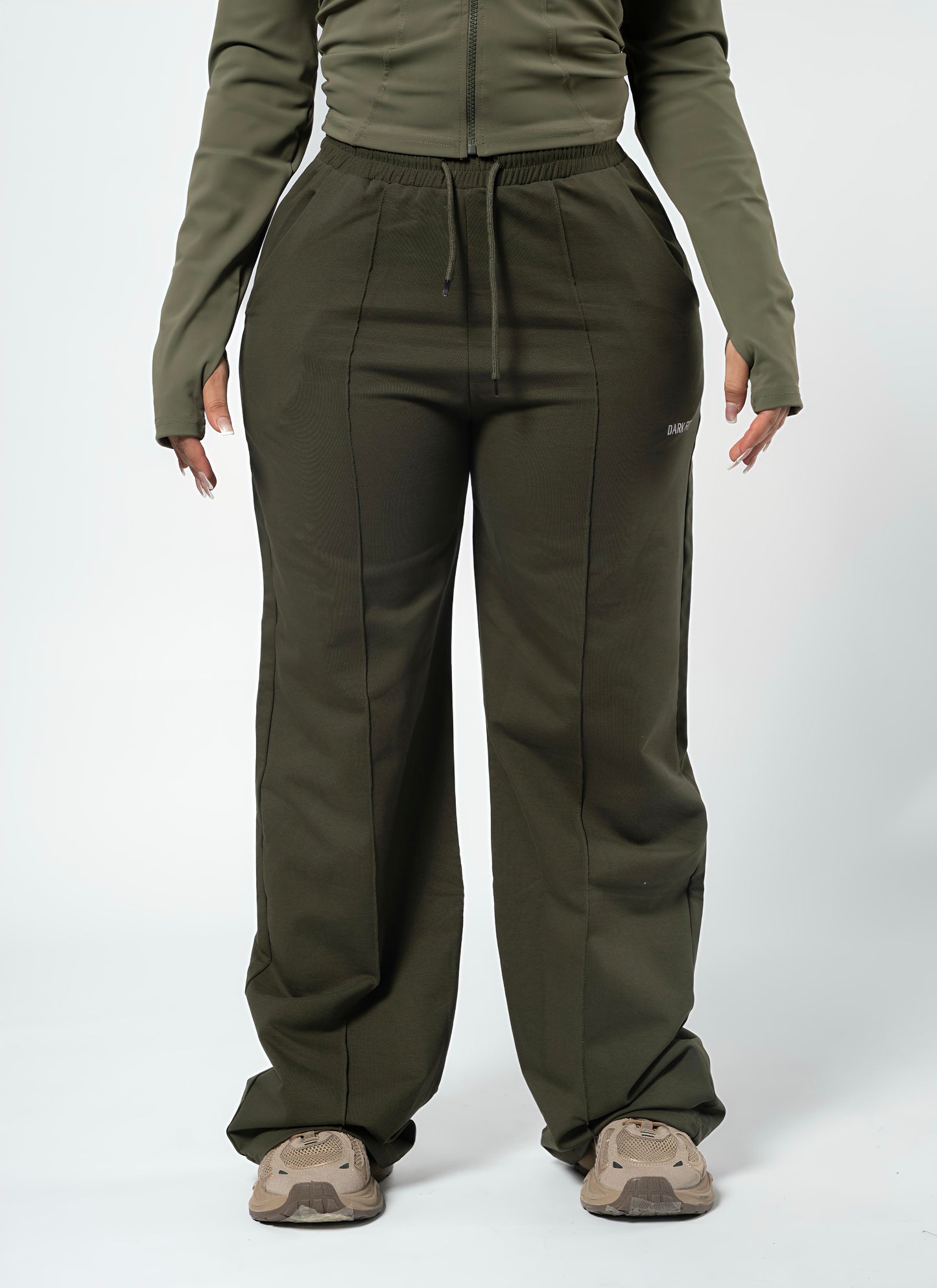 Straight Leg Joggers -Green