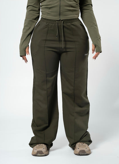 Straight Leg Joggers -Green