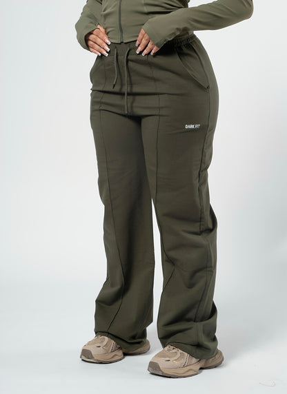 Straight Leg Joggers -Green