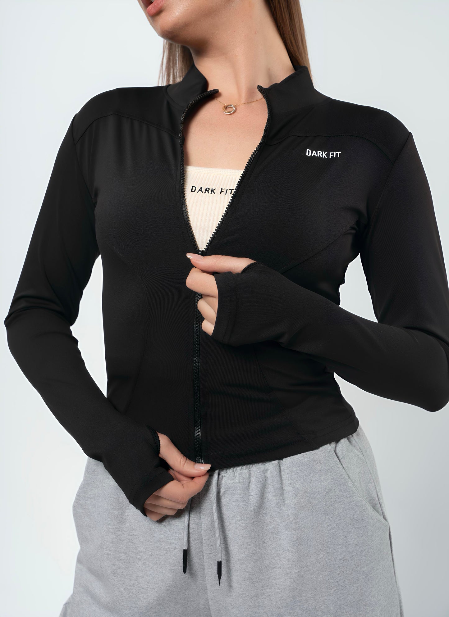 ZIP UP JACKE Training -Black